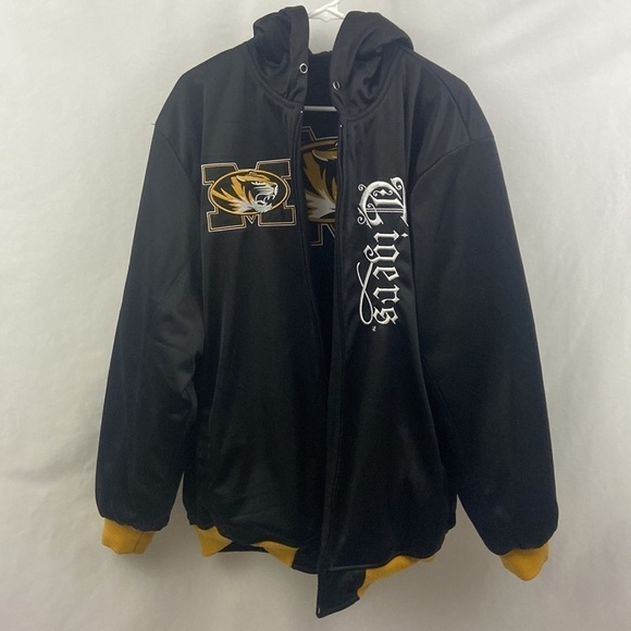 Missouri Mizzou Tigers Rare 2XL Reversible Mens Jacket Zipper Broke - Picture 9 of 16